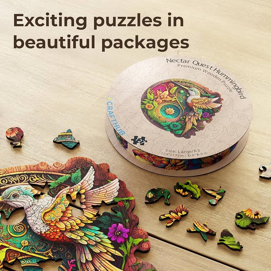 Amazon | CRAFTHUB 動物木製パズル 大人用 – A4ネクタークエスト